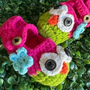 Colorful Crochet Baby Booties